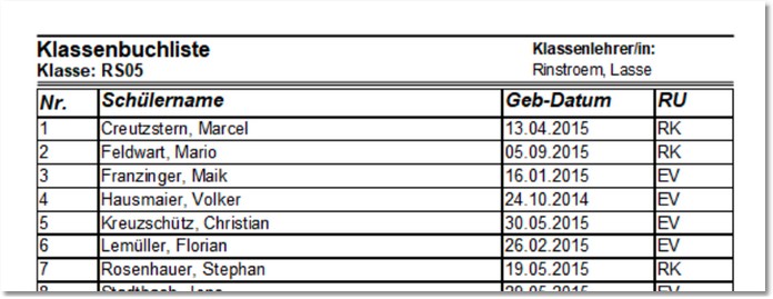 Drucken_Klassenbuchliste