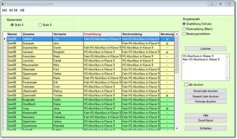 Schullaufbahnentscheidung